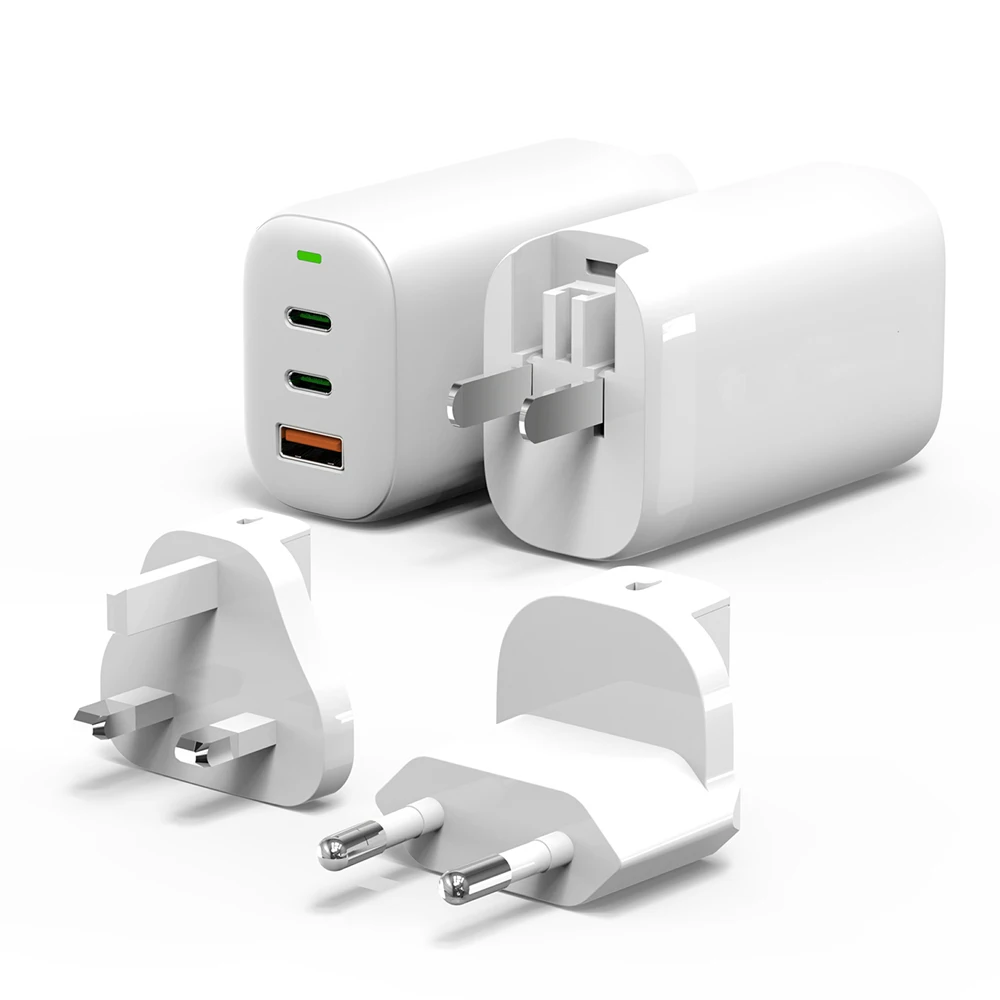 Chargeur GaN 65W Rapide 3 Ports (2 USB-C + USB-A) PD3.0 QC4.0 – MacBook iPhone