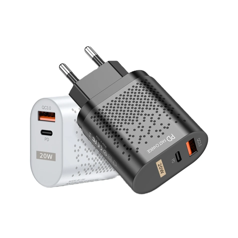 Chargeur Rapide 20W USB-C PD 3.0 + QC 3.0 – Prise EU/US – ILEPO