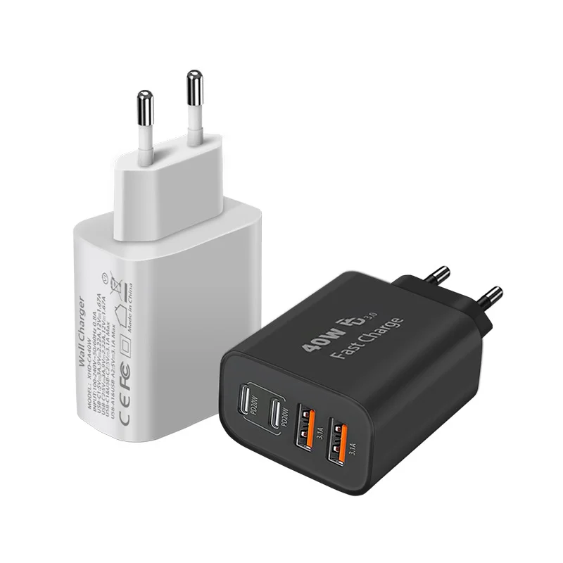 Chargeur Rapide 40W 4 Ports USB-C & USB | QC3.0 PD SCP | iPhone Xiaomi Huawei MacBook