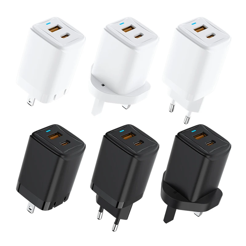 Chargeur Rapide Mural 30W 2 Ports USB-C & USB-A | PD 3.0 + QC 3.0 | iPhone & Android