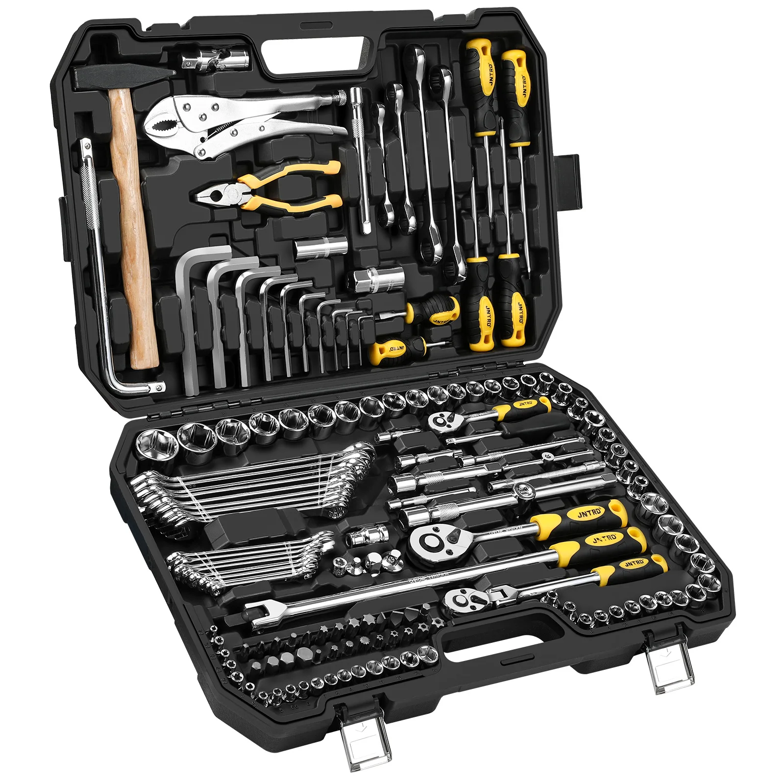Kit d'outils de jardin multifonctionnel 147 pièces – Acier robuste, boîte de rangement incluse