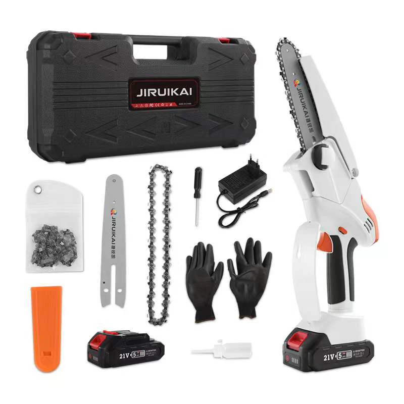 Mini Tronçonneuse Rechargeable 500W – Lame 18cm, Coupe Rapide 400m/min, Légère & Portable