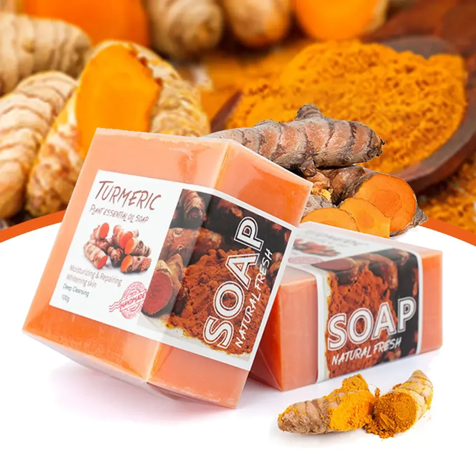 Savon Artisanal Naturel – Lait de Chèvre, Curcuma, Gingembre, Café & Boue Mer Morte 100g