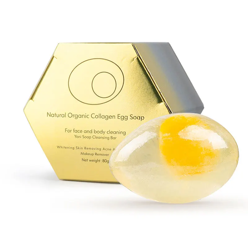 Savon à l'Œuf & Collagène Blanchissant – Nettoyant Visage & Corps 80g