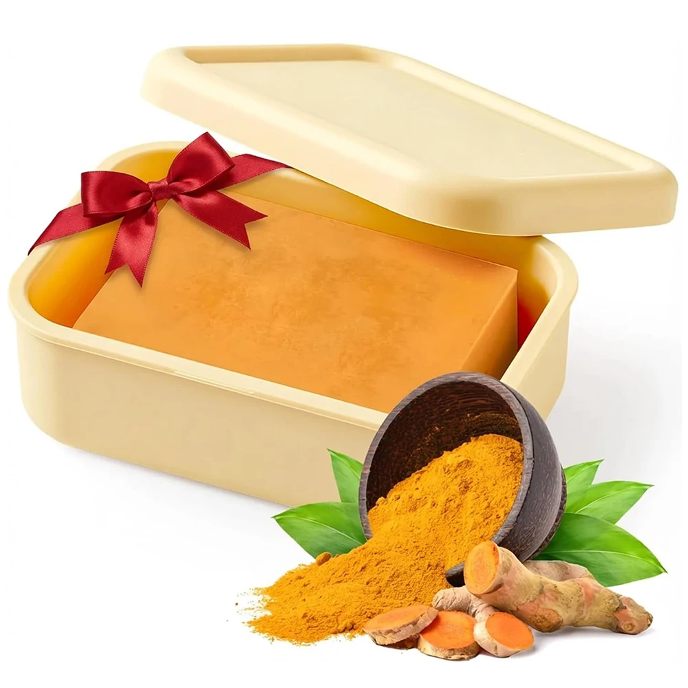 Savon Artisanal Curcuma & Acide Kojique – Éclaircissant, Anti-Acné, Hydratant pour Corps et Visage