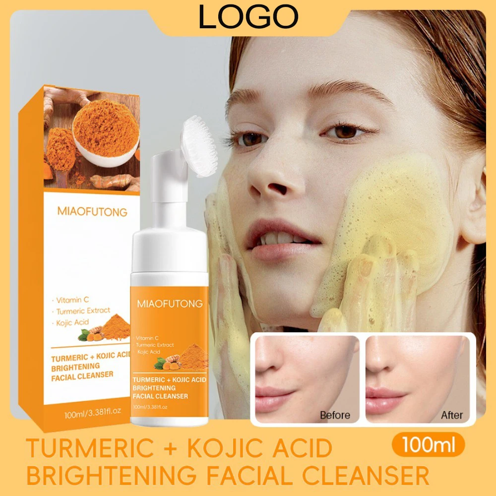 Mousse Nettoyante au Curcuma – Anti-Acné, Contrôle Sébum & Éclat du Visage 100ml