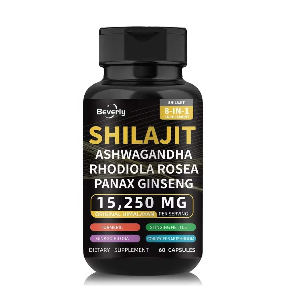 Capsules Shilajit Himalaya 8en1 15250mg – Énergie, Immunité & Vitalité | 60 Gélules