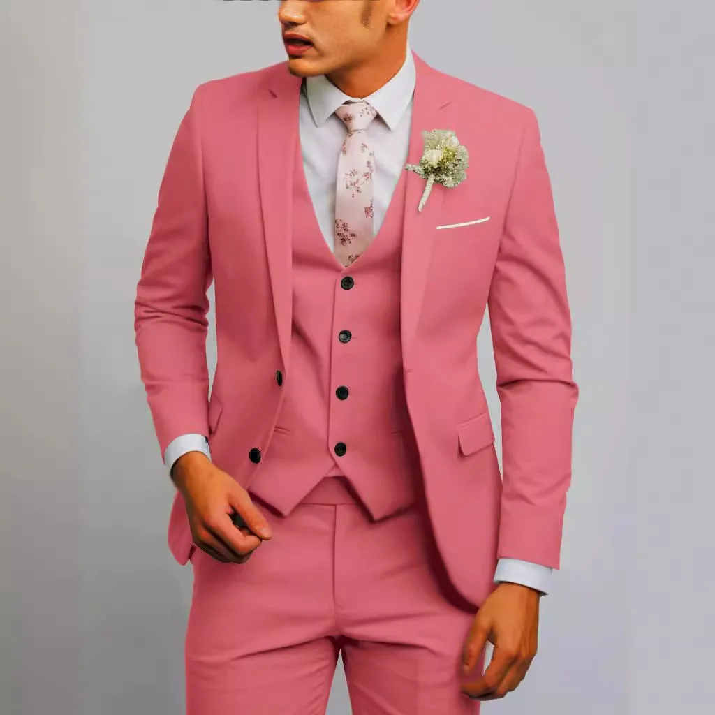 Costume 3 Pièces Homme Y2901 – Veste + Gilet + Pantalon, Style Britannique & Italien