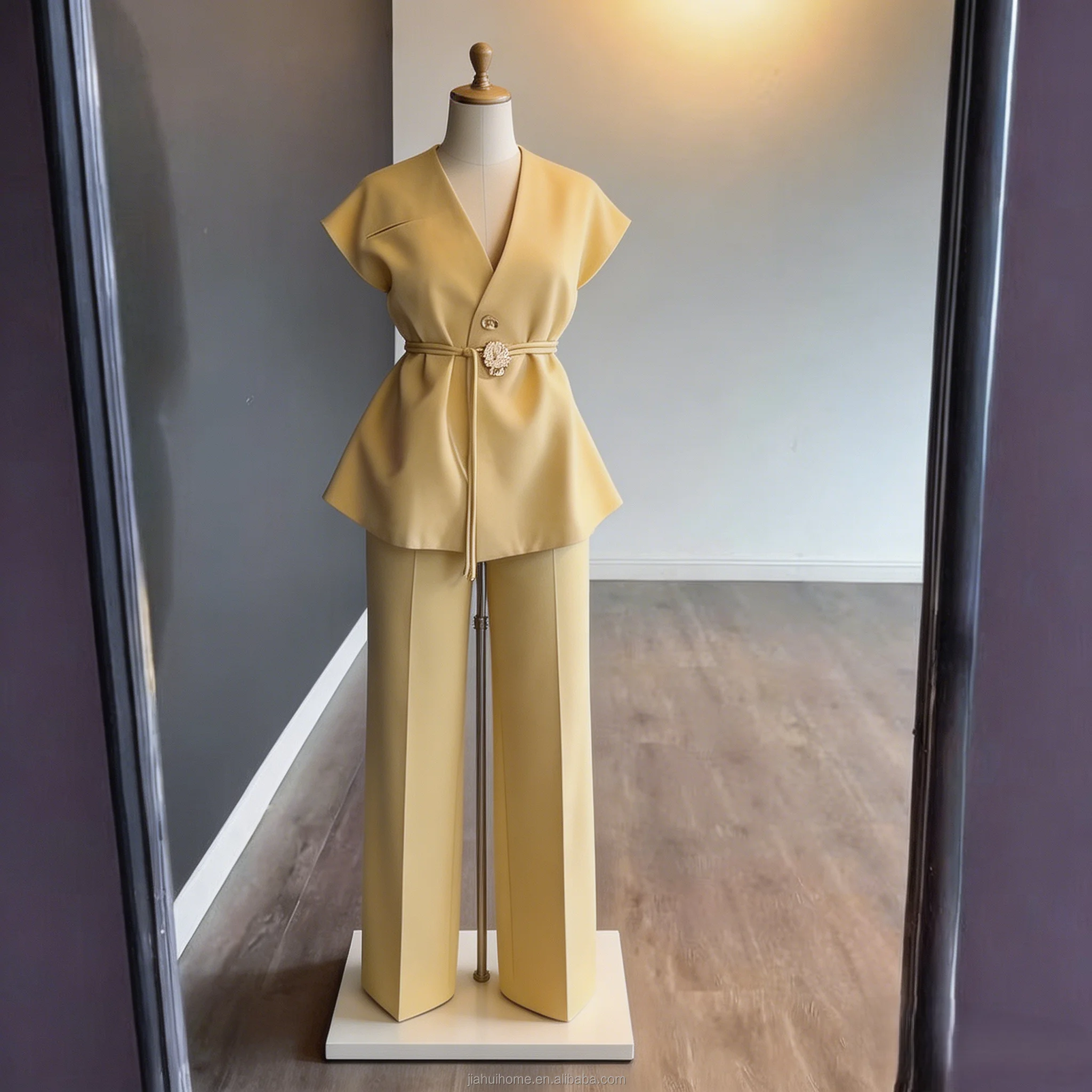 Ensemble 2 Pièces Femme Blazer Sans Manches & Pantalon Taille Haute – Chic & Confortable