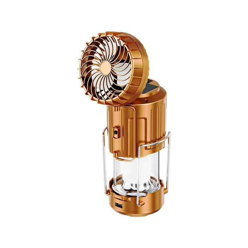 Lanterne Solaire LED Rechargeable avec Ventilateur – Camping & Outdoor