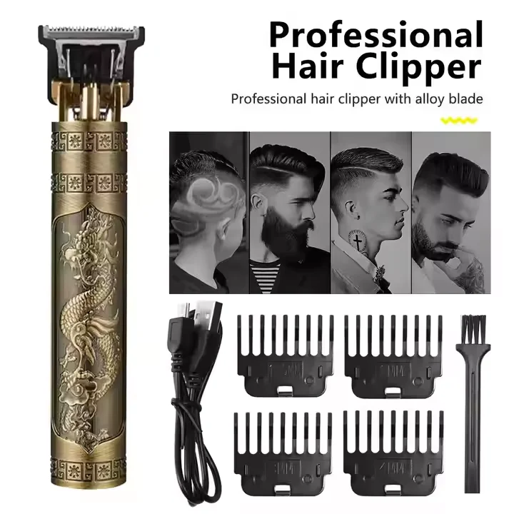 Tondeuse Électrique Sans Fil T9 IPX6 USB – Coupe Barbe & Cheveux Professionnelle