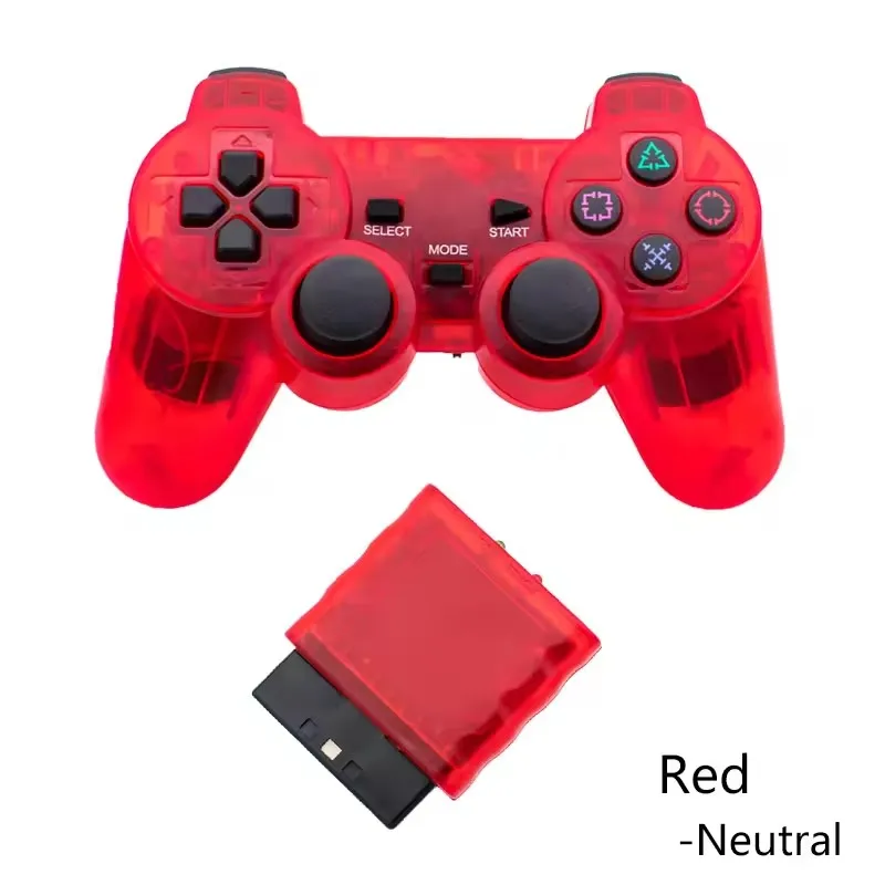 Manette PS2 Sans Fil Transparente XMT – Vibration & Récepteur 2.4GHz