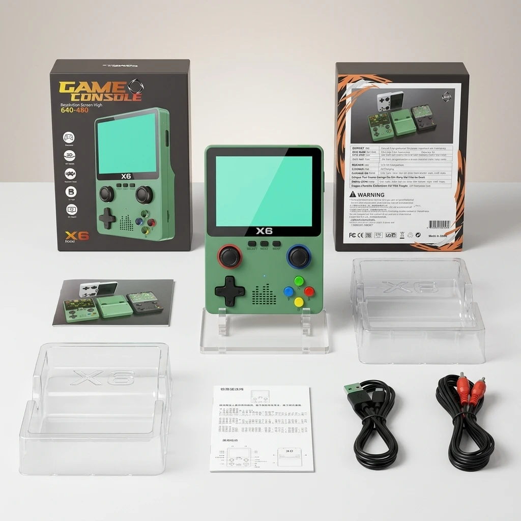 Console de Jeu Portable X6 S – Écran IPS 3.5" – 500 Jeux Intégrés – Rétro Gaming