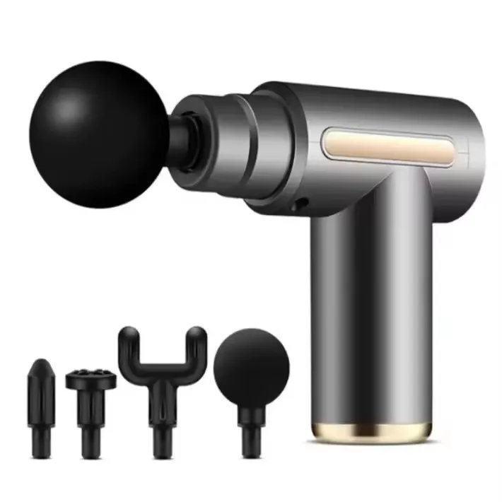 Pistolet de Massage Musculaire Portable USB-C avec 4 Têtes Interchangeables