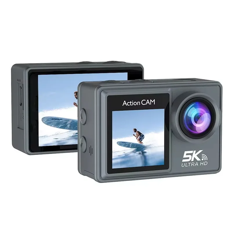 Caméra Action Sport 5K WiFi – Écran 2" Waterproof 30M Grand Angle 170°
