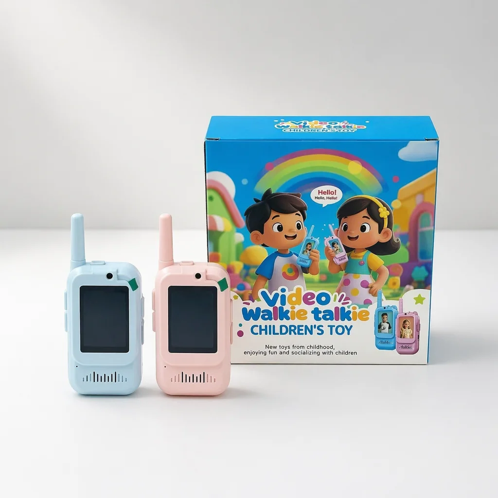Talkie-Walkie Vidéo Enfant XMT – Interphone HD Cartoon, Portée 1.5km, 15h Autonomie