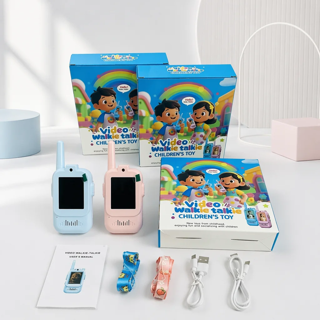 Talkie-Walkie Vidéo Enfants XMT – Portée 1,5 km, Son HD, 15h Autonomie
