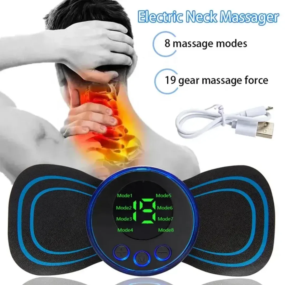 Masseur Électrique Intelligent pour Cou – 8 Modes & 19 Niveaux d’Intensité