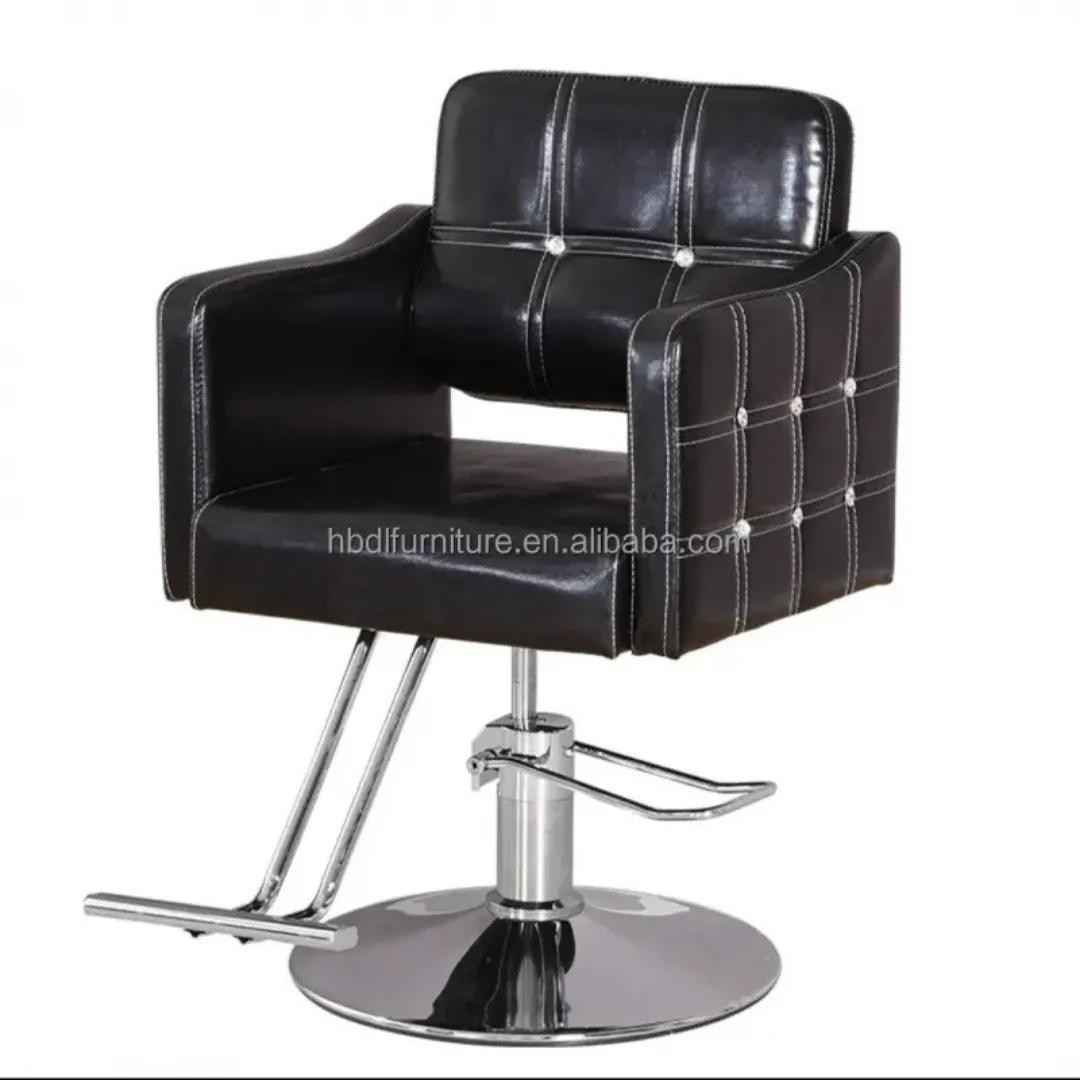 Chaise de Coiffure Rétro Professionnelle – Style Vintage, Réglable et Confort Assuré
