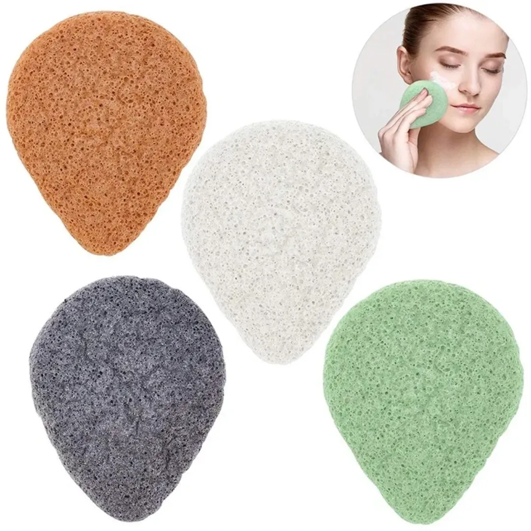 Éponge Exfoliante Konjac Naturelle – Soin du Visage et du Corps, 100% Végé