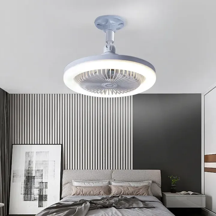Ventilateur Plafonnier LED 2-en-1 avec Télécommande – Lumière + Ventilation à 3 Vitesses