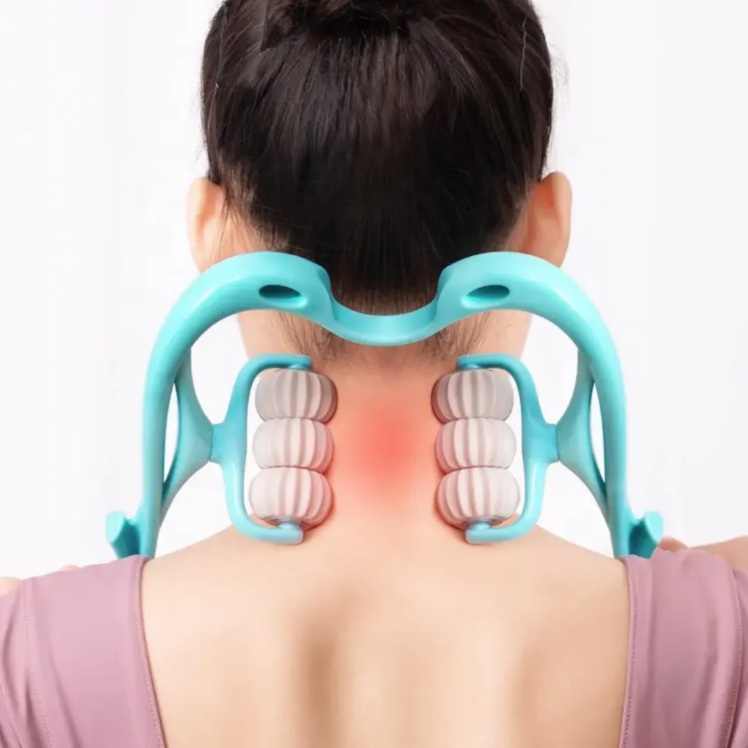 Rouleau de Massage Cervical – Soulagement des Douleurs au Cou, Épaules et Colonne Vertébrale