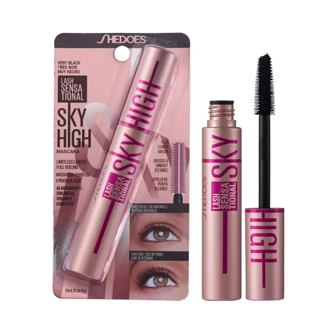 Mascara 4D Sky High SHE DOES – Waterproof, Volume Extrême, Allonge et Épaissit les Cils | Tenue 24H 