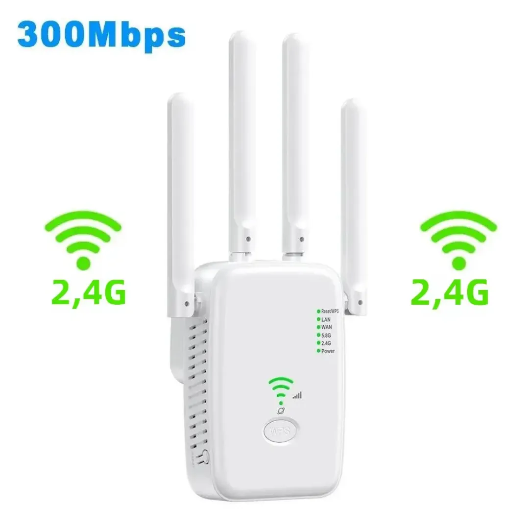 Amplificateur WiFi 2.4G – Routeur Répéteur Sans Fil 300 Mbps, Extension de Portée, Connexion Stable 
