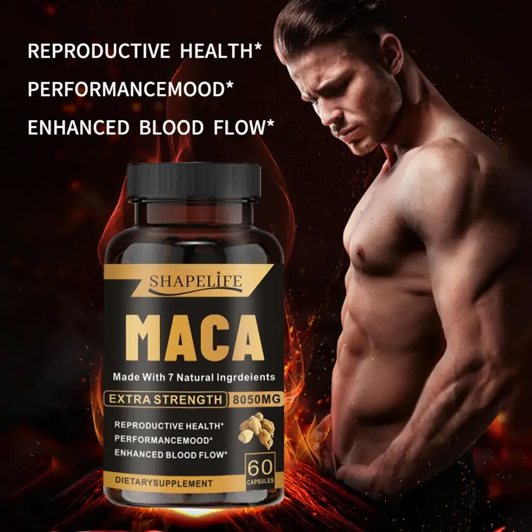 Maca Forte 8050mg – Complément Naturel Aphrodisiaque pour Hommes et Femmes – 60 Gélules Végétales
