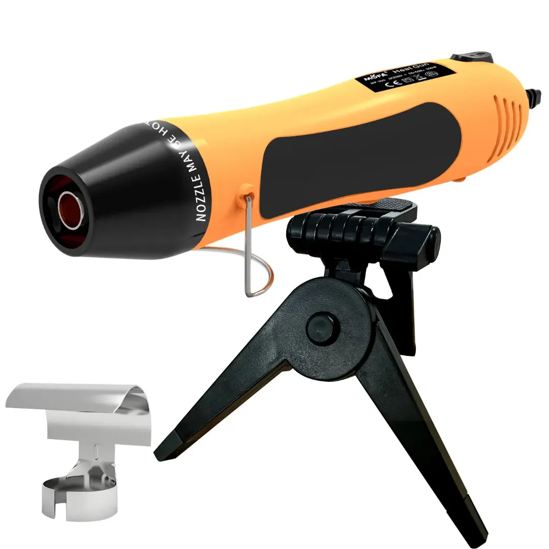 Pistolet Thermique Électrique 350W – Température Réglable de 140 à 380°C pour Bricolage, Film Thermorétractable, Embossage et Réparation