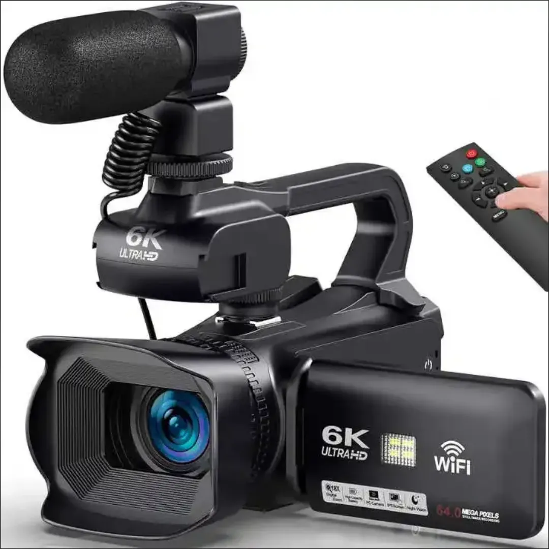 Caméscope Vidéo Numérique 6K HD - Estar - Fonctions Avancées : WIFI, Macro, Nightshot, 170° Grand Angle