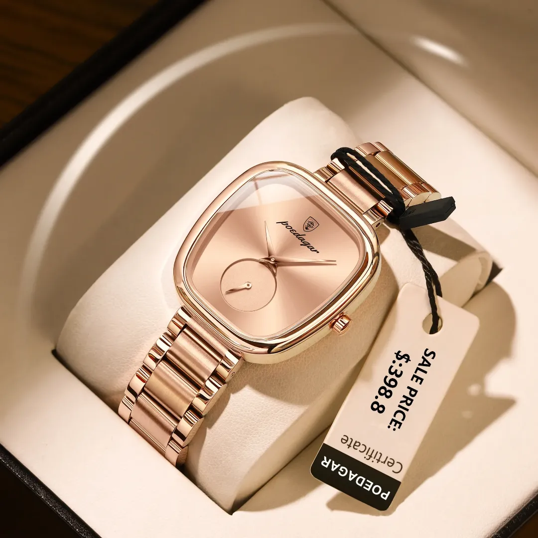 Montre Femme Poedgar 783 Quartz Étanche – Élégante et Moderne en Acier Inoxydable
