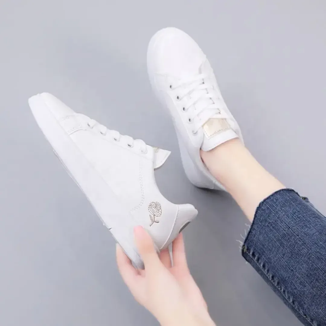 Chaussures Plates Décontractées pour Femmes – Style Sport, Bout Rond Fermé, Respirantes et Confortables