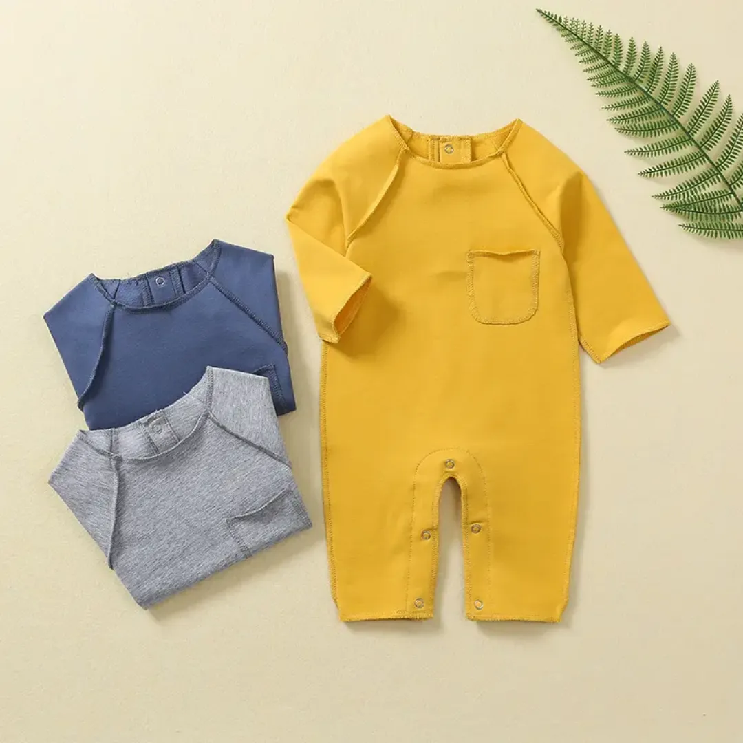 Barboteuse une pièce bébé – Combinaison à manches courtes – Coton doux, pratique et confortable