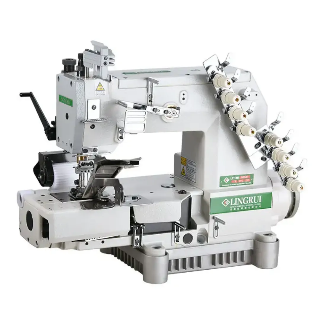 Machine à Coudre Industrielle LINGRAI ST-04085P/VWL – 4 Aiguilles, 8 Fils, Large Espacement 8,5 mm, Levée de Pied 12 mm