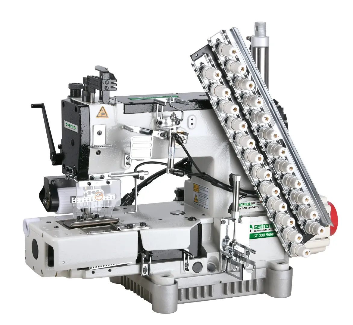 Machine à Coudre Industrielle LINGRAI ST-12064P/UT – 12 Aiguilles, 24 Fils, Haute Capacité, Levée de Pied 12 mm