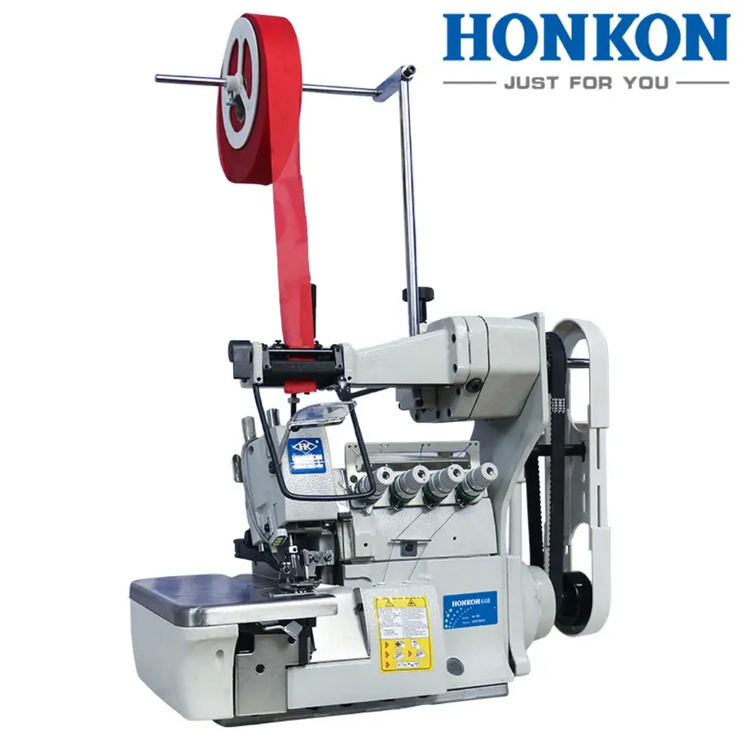 Surjeteuse Industrielle HONKON HK-700-4-LFC 4 Fils - Fixation de Ruban Élastique - 550W - Automatique
