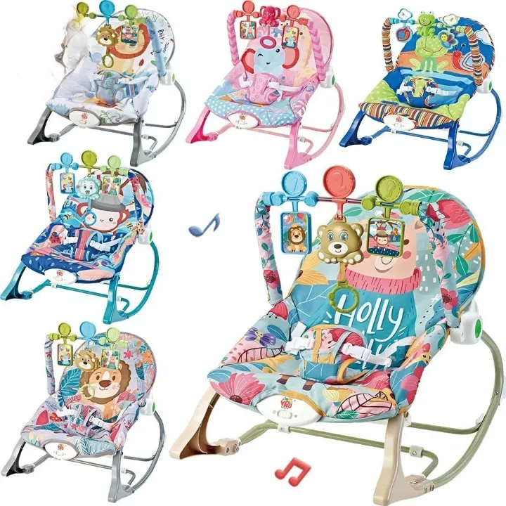 Transat Bébé Électrique Multifonctionnel - Bascule Musicale avec Vibration et Jouets Suspendus