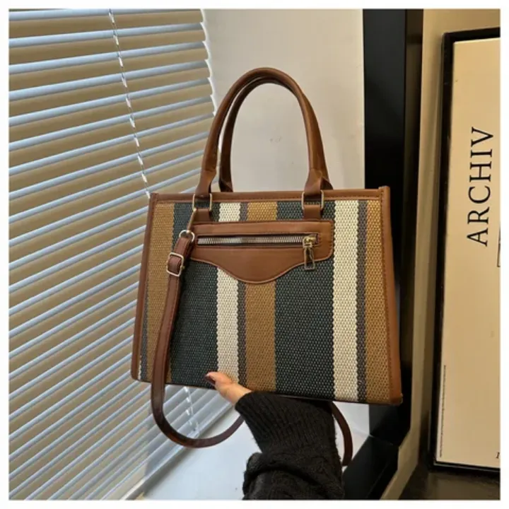 MU Nouvelle Arrivée Mode Stripe Dames Sacs À