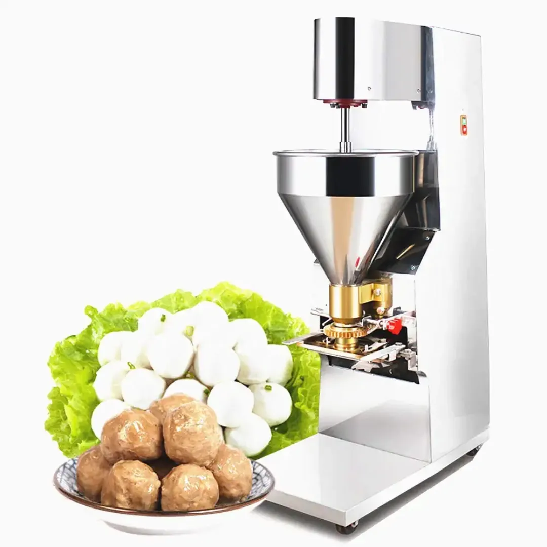 Machine Professionnelle à Boulettes de Viande Électrique HR-280 - 1100W, 280 boulettes/min, Multifonctionnelle (Bœuf, Poisson, Ménage)