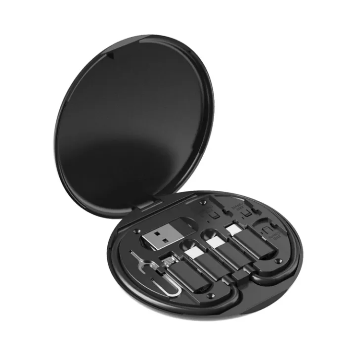 Kit Universel de Câbles USB 6 en 1 - Charge Rapide 60W - Multiport Type-C, Micro-USB, iPhone - Compact et Transportable