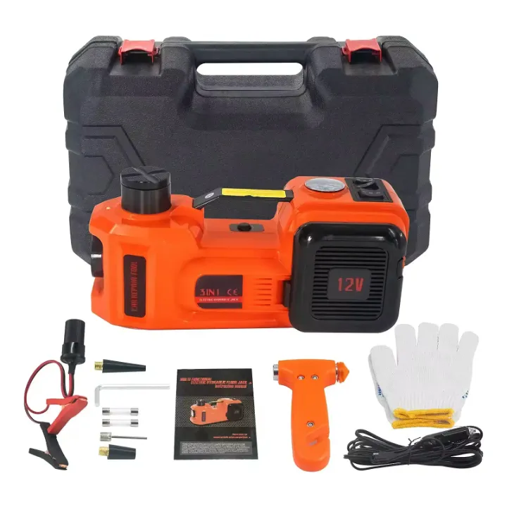 Cric Électrique Hydraulique 5 Tonnes 12V avec Boîte – Kit de Réparation Auto Complet
