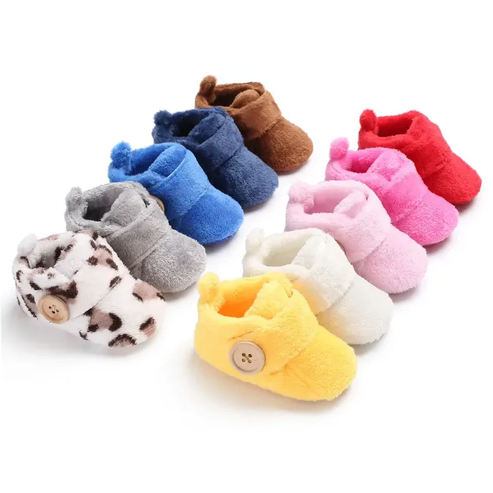 Bottes Bébé Hiver – Peau de Mouton Douce & Semelle Peluche Éléphant Ultra-confortable – Nouveau-né à 24 mois – Anti-froid & Faciles à Enfiler