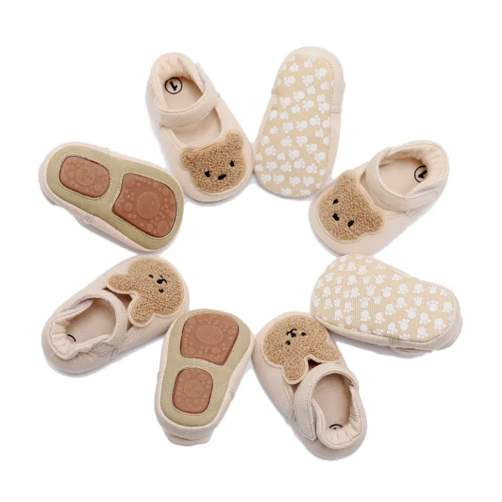Chaussons Doux en Molleton pour Bébé – Antidérapants, Confort Coton Nouveau-Né
