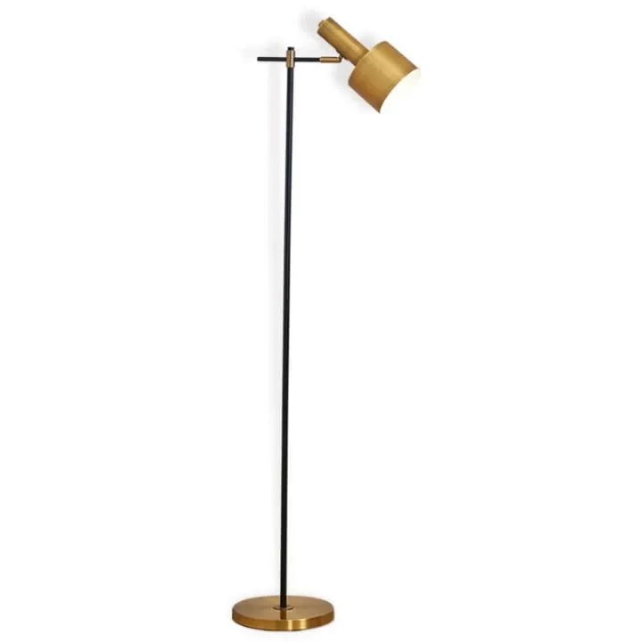 Lampe Dorée Réglable avec Abat-Jour Cylindrique - TQ22008