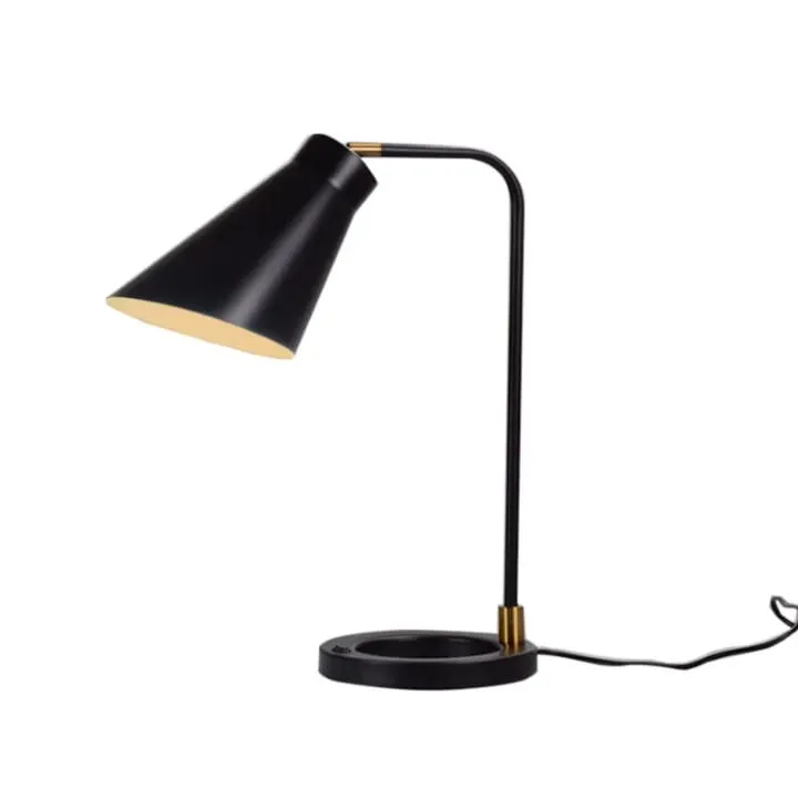 Lampe de Bureau Moderne Noir Mat – TQ22028