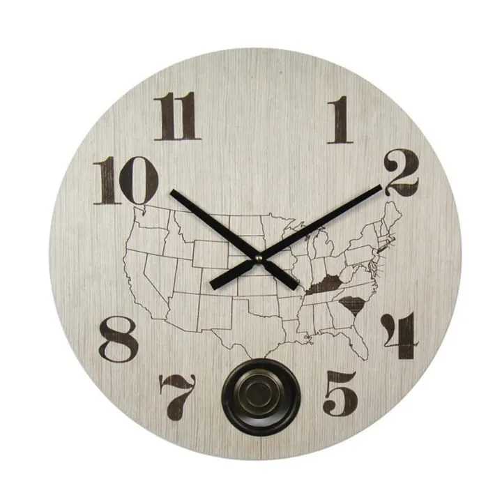 Horloge murale ronde marbre blanc