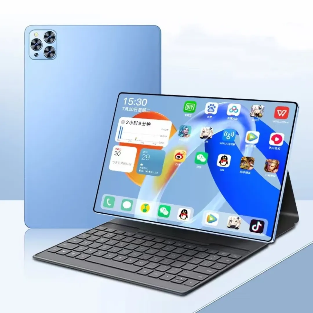 Tablette Android 10.1 Pouces WiFi – 12 Go RAM + 512 Go ROM, Processeur 10 Cœurs, Écran 2K, Android 13, Clavier + Stylet Inclus