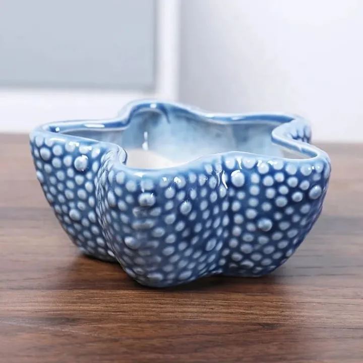 Pot Étoile de Mer – Bleu Texturé