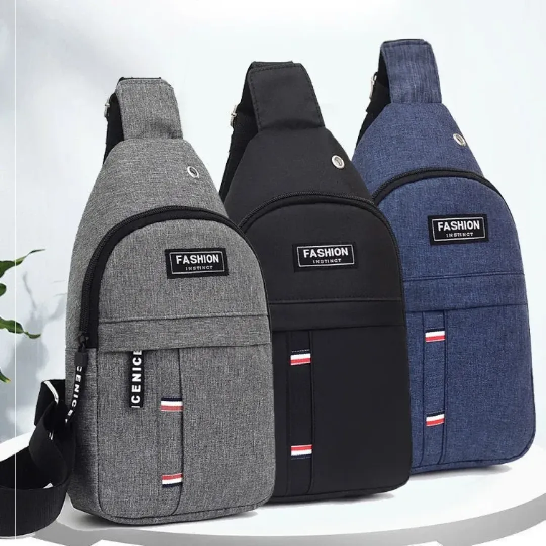Petit sac bandoulière homme – Sac poitrine imperméable en nylon, style sport et urbain, idéal voyage et quotidien
